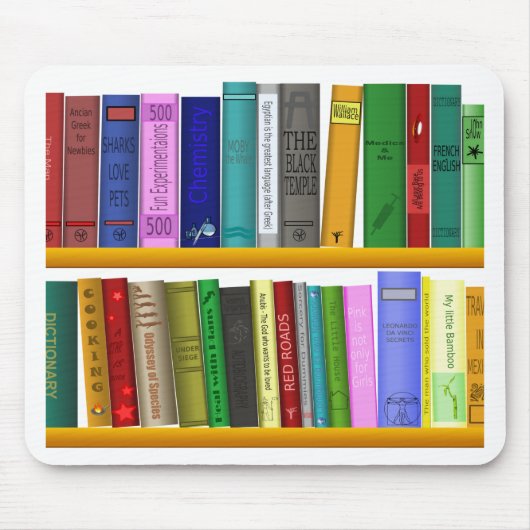 lezen van boekenbibliotheek muismat (Voorkant)