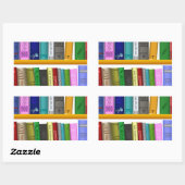 lezen van boekenbibliotheek rechthoekige sticker (Vel)