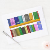 lezen van boekenbibliotheek rechthoekige sticker (Envelop)