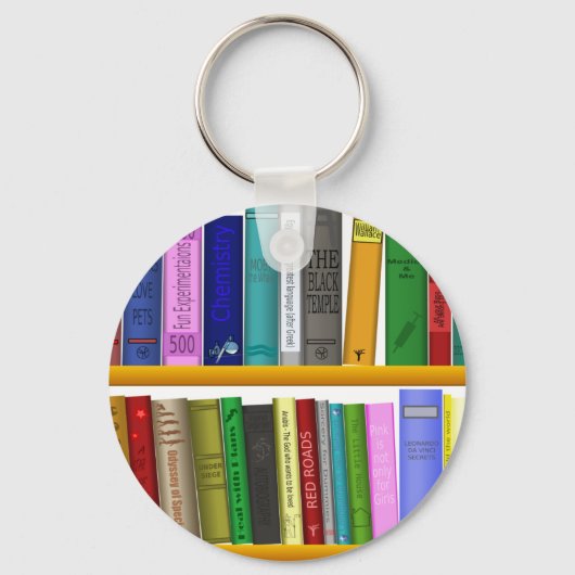 lezen van boekenbibliotheek sleutelhanger (Voorkant)