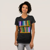 lezen van boekenbibliotheek t-shirt (Voorkant volledig)