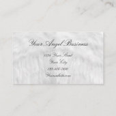 Lezen van de Kaart Elegant Black and White Angel Visitekaartje (Achterkant)