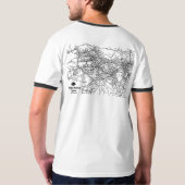 Lezen van de kaart van het spoorwegsysteem & Logo  T-shirt (Achterkant)