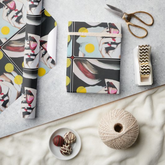 ‘Lezen van de wil’ Schilderij op een Cadeaupapier (Crafts)