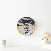 ‘Lezen van de wil’ Schilderij op een Ronde Klok (Huis)