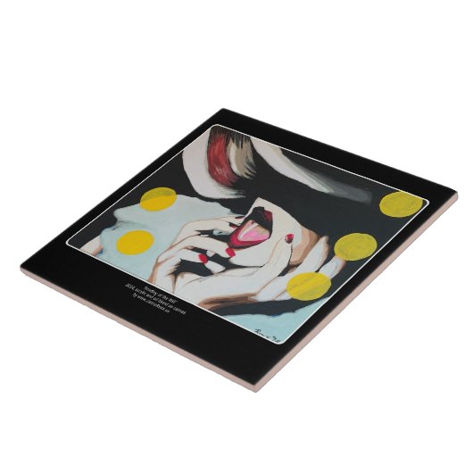 ‘Lezen van de wil’ Schilderij op een Tegeltje (Zijkant)