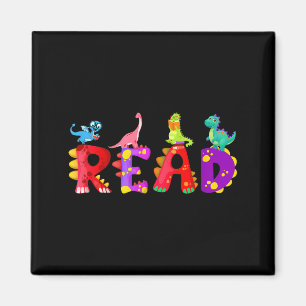 Lezen van dinosaur grappige t rex dino boek liefhe magneet