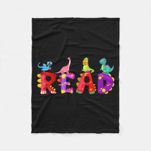 Lezen van dinosaurus grappige t rex dino boek lief fleece deken