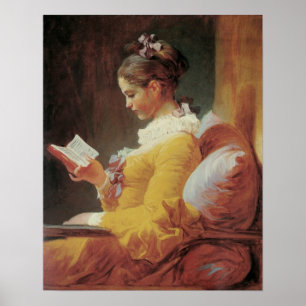 Lezen van het meisje poster