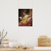 Lezen van het meisje poster (Keuken)