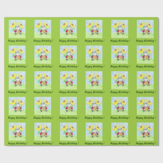 Lezen van ladybug in verpakkingspapier cadeaupapier (Vlak)