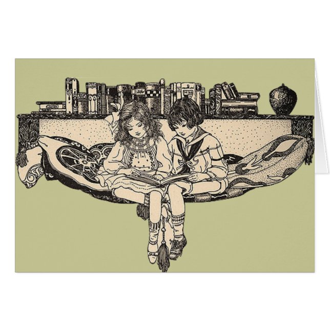 Lezen van meisjes en jongens (Voorkant Horizontaal)