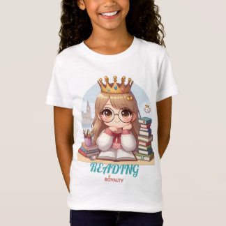 Lezen van royalty's - jonge boekenliefhebbers mond t-shirt