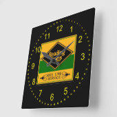 Lezen van spoorlijnen, bijenbaanmuur vierkante klok (Hoek)