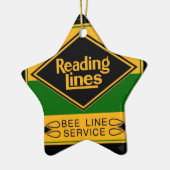 Lezen van spoorlijnen, bijenbaanverdichtingen keramisch ornament (Links)