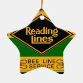 Lezen van spoorlijnen, bijenbaanverdichtingen keramisch ornament (Achterkant)