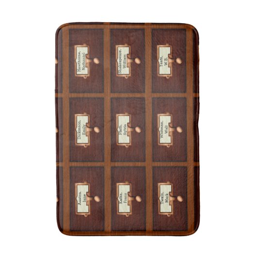 Lezen van tapecatalogusbakens voor bibliotheekboek badmat (Voorkant Verticaal)