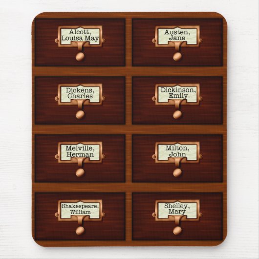 Lezen van tapecatalogusbakens voor bibliotheekboek muismat (Voorkant)