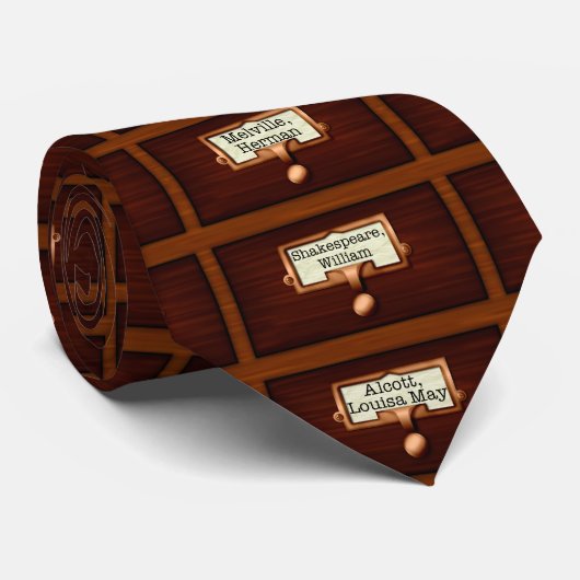 Lezen van tapecatalogusbakens voor bibliotheekboek stropdas (Opgerold)