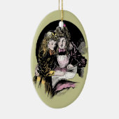  lezen Victoriaans mam-dochter Keramisch Ornament (Rechts)