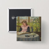 Lezen Vierkante Button 5,1 Cm (Voorkant /achterkant)