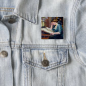 Lezen Vierkante Button 5,1 Cm (In situ)