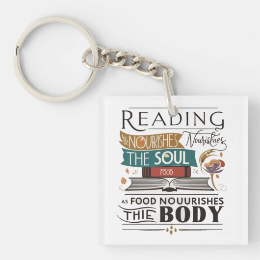 Lezen voedt de Sleutelhanger (voorkant)