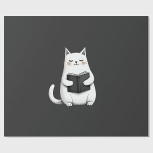Lezend kat grappige kat boek liefhebber cadeaupapier