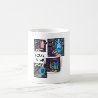 lezend koffiemok