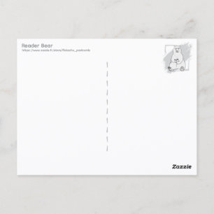 Lezende beer briefkaart