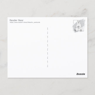 Lezende beer briefkaart
