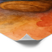 Lezende Beer Verliefd – Aquarel Kunst (Geen Tekst) Poster (Hoek)