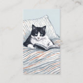 lezende kat visitekaartje (Voorkant)