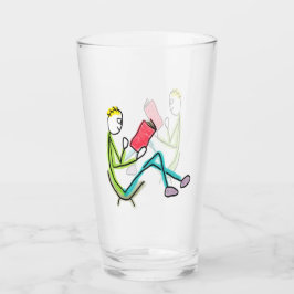 Lezende Stickman Glas
