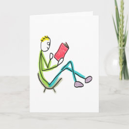 Lezende Stickman Kaart