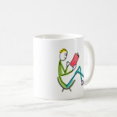 Lezende Stickman Koffiemok (Voorkant rechts)