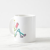 Lezende Stickman Koffiemok (Voorkant links)