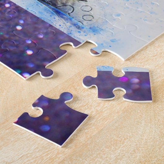 "LEZENDE TEDDY" MET GEPERSONALISEERDE NAAM. LEGPUZZEL (Zijkant)