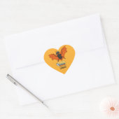 Lezende vleermuis | Whimsical bibliothecaris met b Hart Sticker (Envelop)
