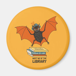 Lezende vleermuis | Whimsical bibliothecaris met b Magneet