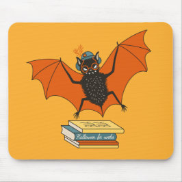 Lezende vleermuis | Whimsical bibliothecaris met b Muismat
