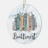 Lezer, Boekenwurm, Boekentrovert boeken liefhebber Keramisch Ornament (Links)