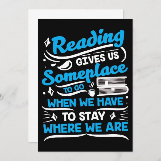 Lezer Cadeaulezen geeft ons ergens een plek Bedankkaart (Voorkant / Achterkant)