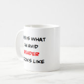 lezer, enthousiast koffiemok (Voorkant links)