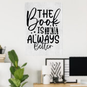 Lezer geeft het boek altijd beter weer poster (Thuiskantoor)