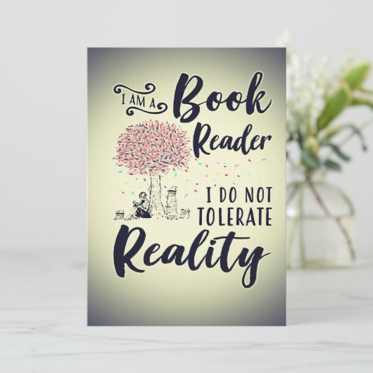 Lezer Gift I Am A Book Reader Bedankkaart (Staand voorkant)