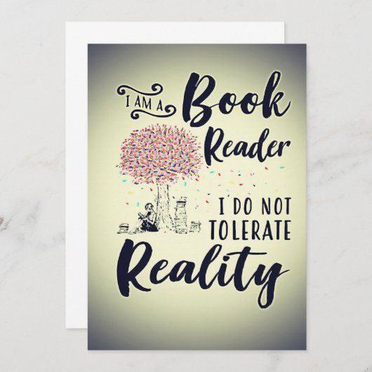 Lezer Gift I Am A Book Reader Bedankkaart (Voorkant / Achterkant)