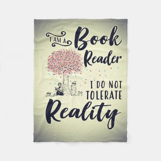 Lezer Gift I Am A Book Reader Fleece Deken (Voorkant)