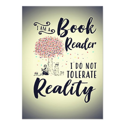 Lezer Gift I Am A Book Reader Foto Afdruk (Voorkant)