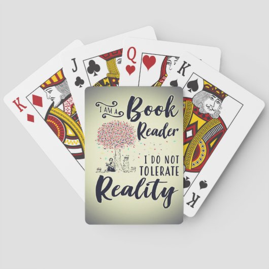 Lezer Gift I Am A Book Reader Pokerkaarten (Achterkant)